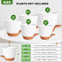 Plant Pots Indoor Set of 5 Self Watering Planters for Indoor Plants with Drainage Hole, Plastic Flower Pots for Succulents (Green)