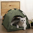 Cat Tent Outdoor/Indoor, Cat and Dog Waterproof Tent House, Outdoor Dog Bed Washable, Indoor/Outdoor Cave Nest Bed Small Dog Tent for Cat, Bunny and Small Animal (Military Green 40 * 40CM)