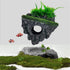Aquarium Floating Island Decorations,Fish Tank Decorations, Interactive Fish Tank Toy for Betta Fish, Guppies, Goldfish, Shrimps, and Hermit Crabs（small）