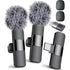 (Latest Model) - Professional Wireless Microphone for iPhone, iPad, Android, Lavalier Microphone for Video Recording - iPhone Mic Crystal Clear Recording with USB-C for Content Creators
