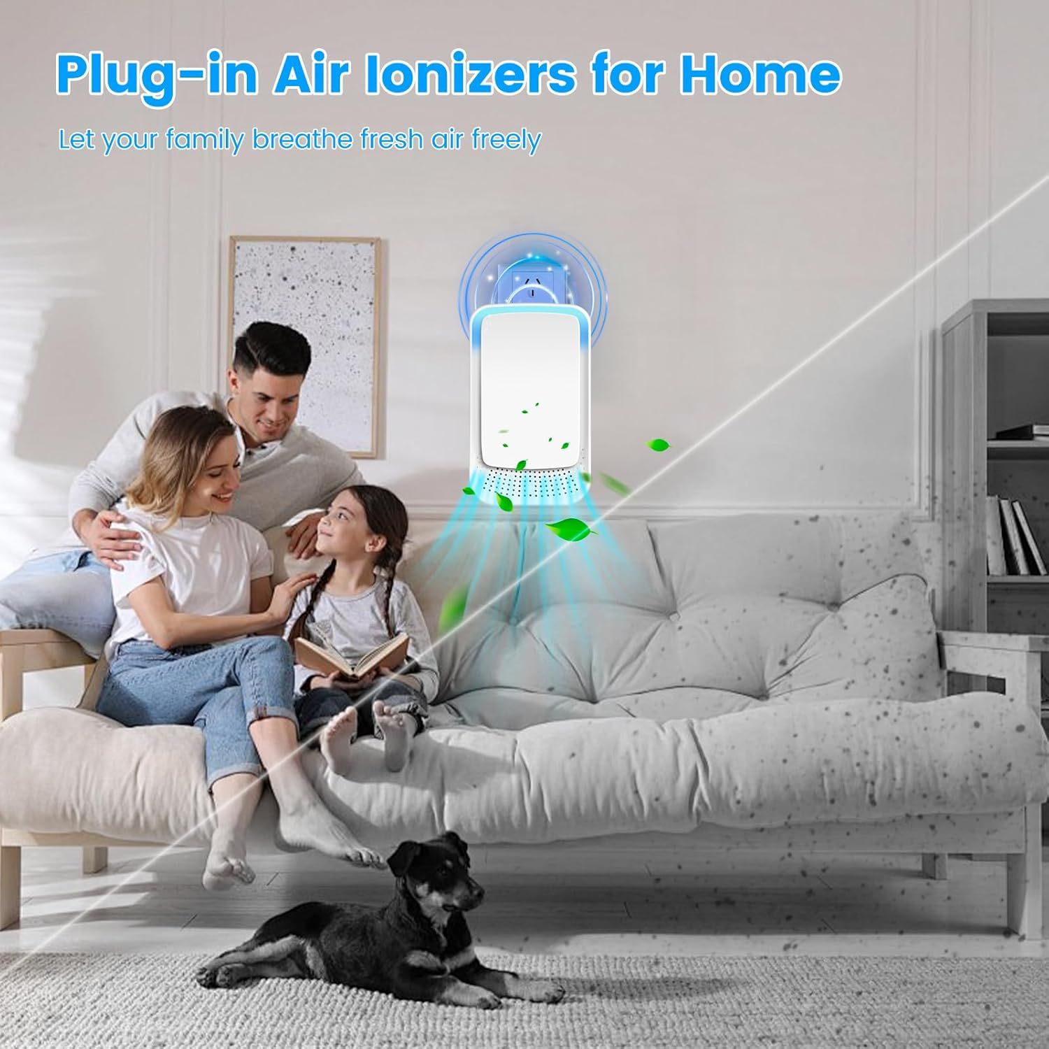 4Pack Plug In Air Purifier for Home Mini Ionic Air Purifier for Small Room Quiet Working Air Ionizers for Home,Office, Bedroom,Living Room,Portable Air Freshener for Odor,Pets Smell