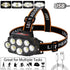 Headlamp Rechargeable, 2000 Lumen Super Bright 8 LED Head Lamp, 4 Modes Lightweight USB Head Light, IPX5 Waterproof Headlamp Flashlight for Outdoor Camping, Running, Cycling, Climbing