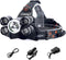 LED Headlamp Flashlight, 4 Modes Adjustable Zoomable Focusing Headlight, Ultra Bright 5 Head Light with Rechargeable Batteries, IPX-5 Waterproof for Night Camping Fishing