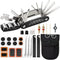 Bike Repair Tool Kit Portable, 16 in 1 Bicycle Multitool with Tire Levers Hex Spoke Wrench for Road Mountain Bikes Cycling Maintenance, 27 Pieces