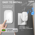 US Plug Self Powered Wireless Doorbell No Battery 100M Distance 38 Songs Door bell Button Outdoor Doorbell Wireless Waterproof for Home School Office (US White 1V1 A)