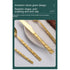 4 PCS Flatware Set for 8 Gold Silverware Set Hammered Handle Dishwasher Safe Mirror Effect include Dinner Forks Spoons