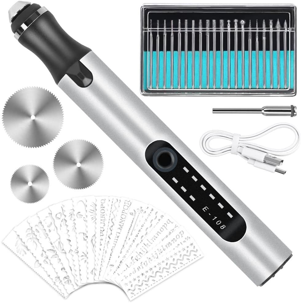 USB Rechargable Engraving Pen,Mini Electric Engraver Etching Machines Cordless Rotary Tools Engraved Jewelry Glass Stone Metal