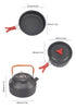 Camping Cookware Mess Kit, Backpacking Camping Pot+Pan Set, Lightweight and Compact Cookware for Hiking