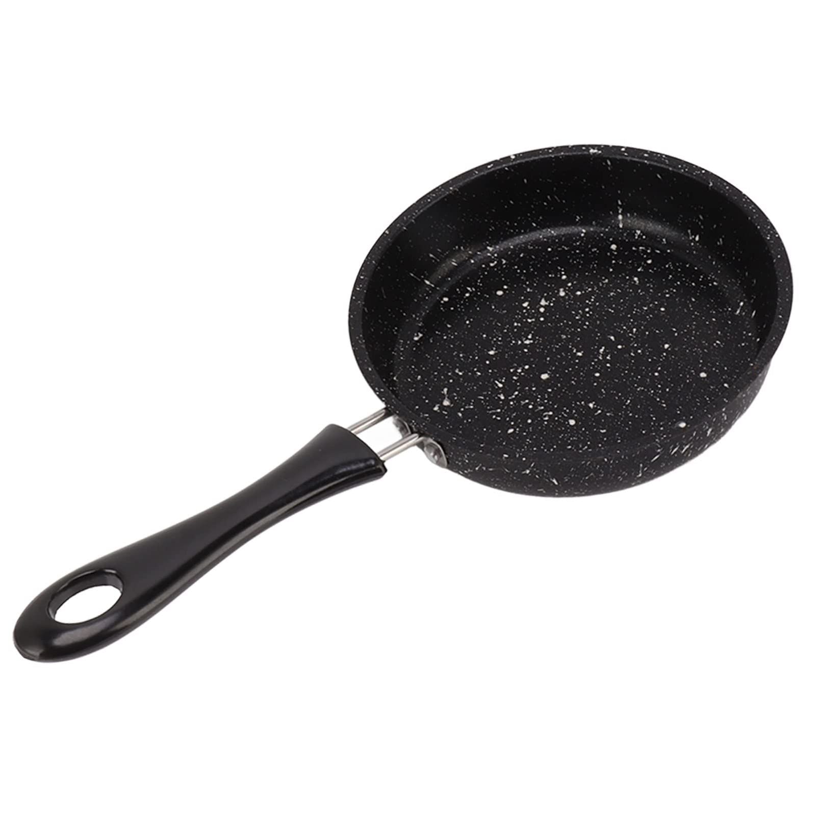 Stainless Steel & ABS Frying Pan, Nonstick Fry Pan, Bacon Steak Onion Skillet, Healthy Stainless Steel & ABS Cookware (12cm)