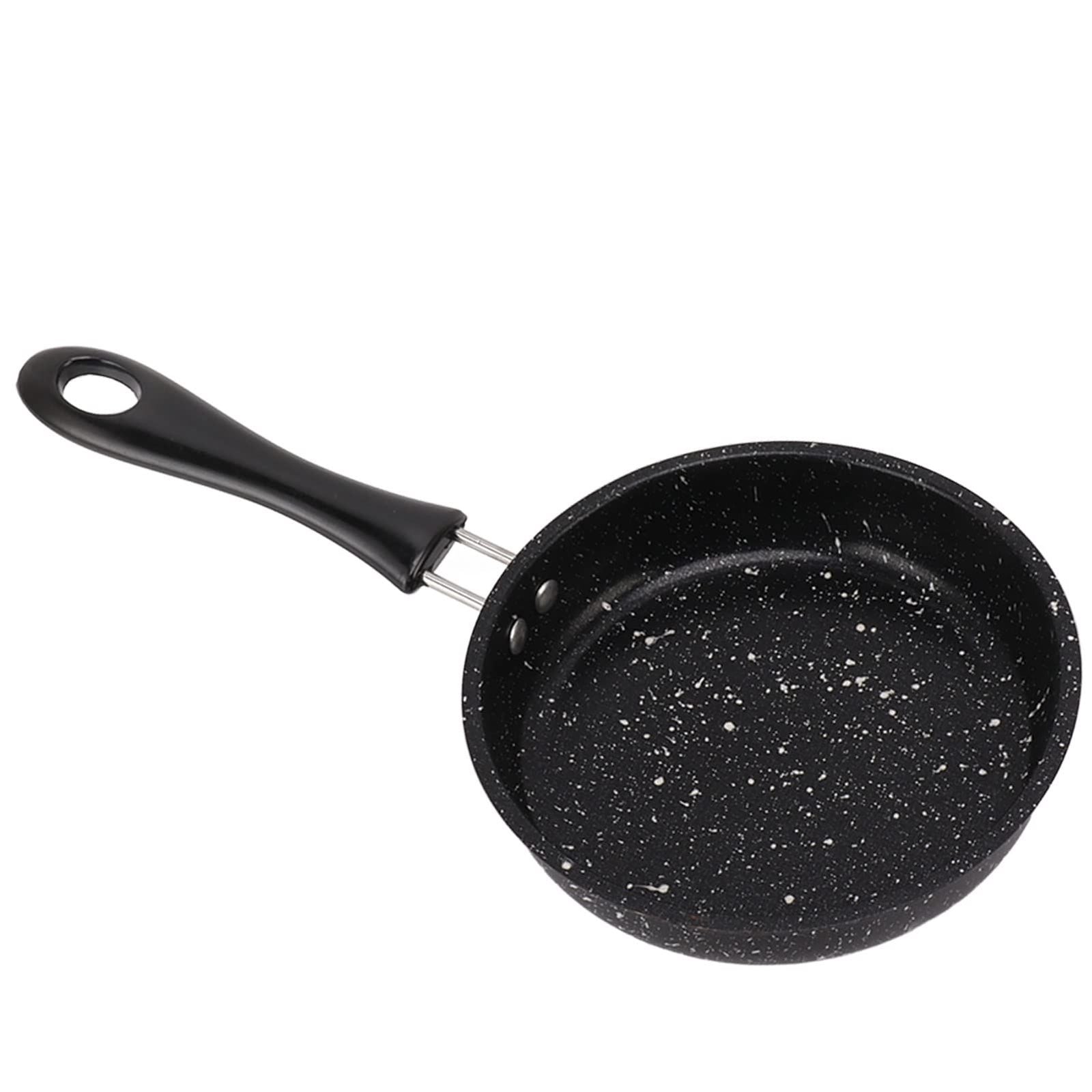 Stainless Steel & ABS Frying Pan, Nonstick Fry Pan, Bacon Steak Onion Skillet, Healthy Stainless Steel & ABS Cookware (12cm)