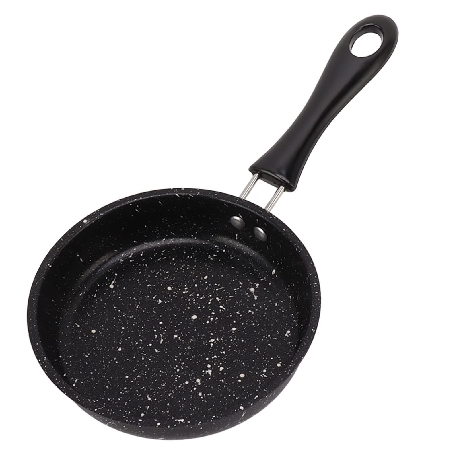 Stainless Steel & ABS Frying Pan, Nonstick Fry Pan, Bacon Steak Onion Skillet, Healthy Stainless Steel & ABS Cookware (12cm)