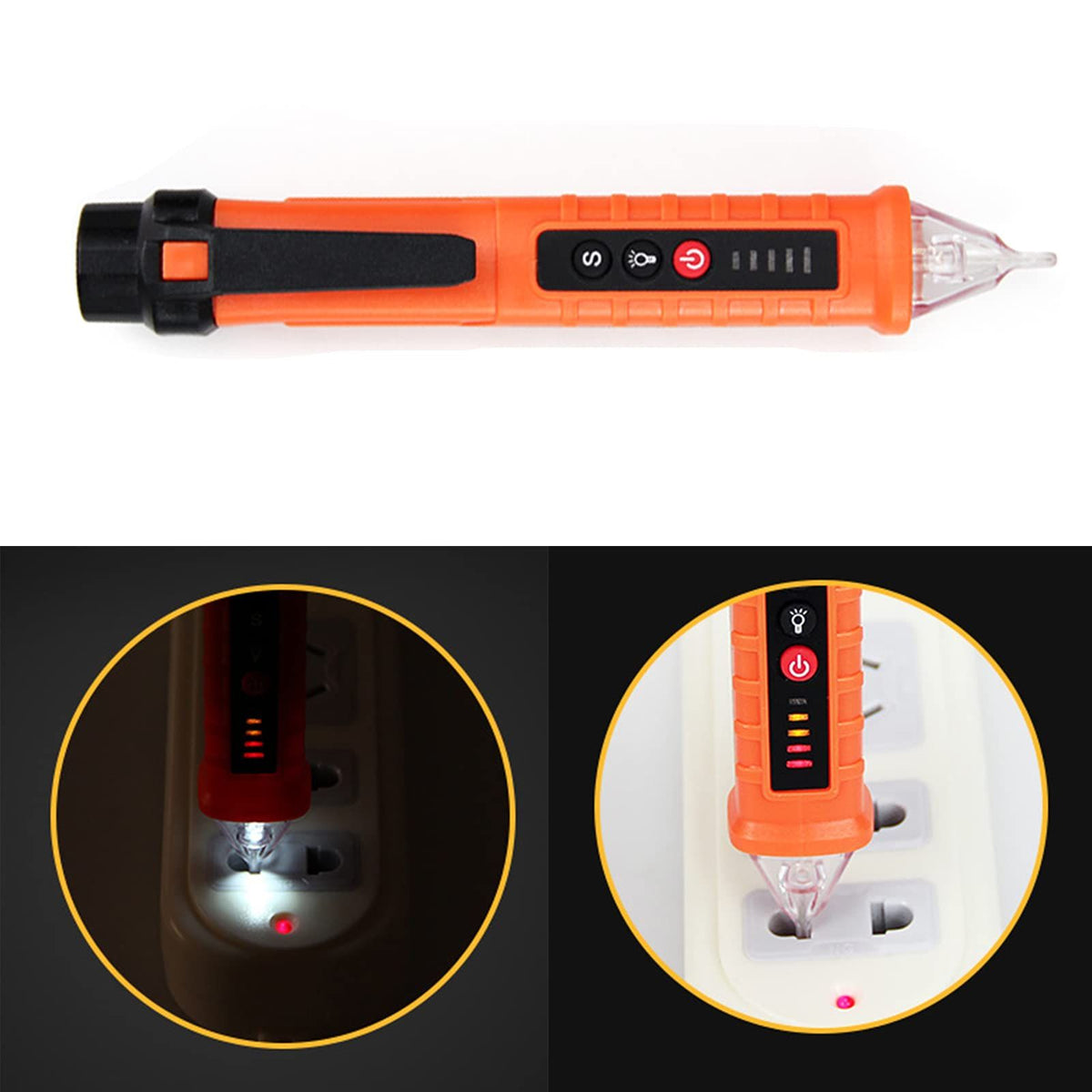 Test Pencil Voltage Tester Non-Contact Voltage Pen with NCV, Live/Nu-ll Wire Tester Electrical Tester Buzzer Alarm Wire Breakpoint