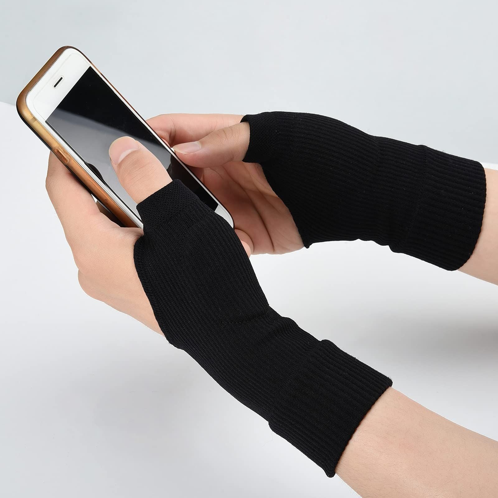 Wrist Thumb Support Compression Gloves (1 Pair), Breathable Wrist Brace Compression Sleeves with Soft Gel Pads for Tendonitis