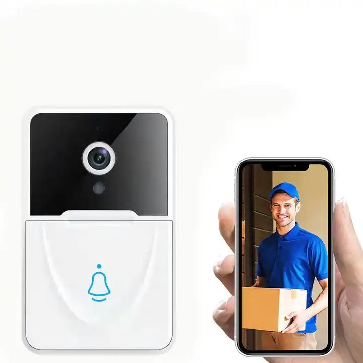 White Smart Video Wireless Camera Doorbell, 3 in 1 Doorbell, Surveillance, Video, HD Night Vision Home Smart Security Doorbell