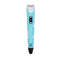 Blue 3D Printing Pen with Display - Includes 3D Pen, 3 Starter Colors of PLA Filament, and Charger（18.5 * 4.5 * 3cm）