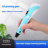 Blue 3D Printing Pen with Display - Includes 3D Pen, 3 Starter Colors of PLA Filament, and Charger（18.5 * 4.5 * 3cm）