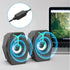 LED Computer Speaker USB Powered 3.5mm Stereo Audio Desktop Speakers for PC, MP3 Player, Laptop, Smartphone (Black)