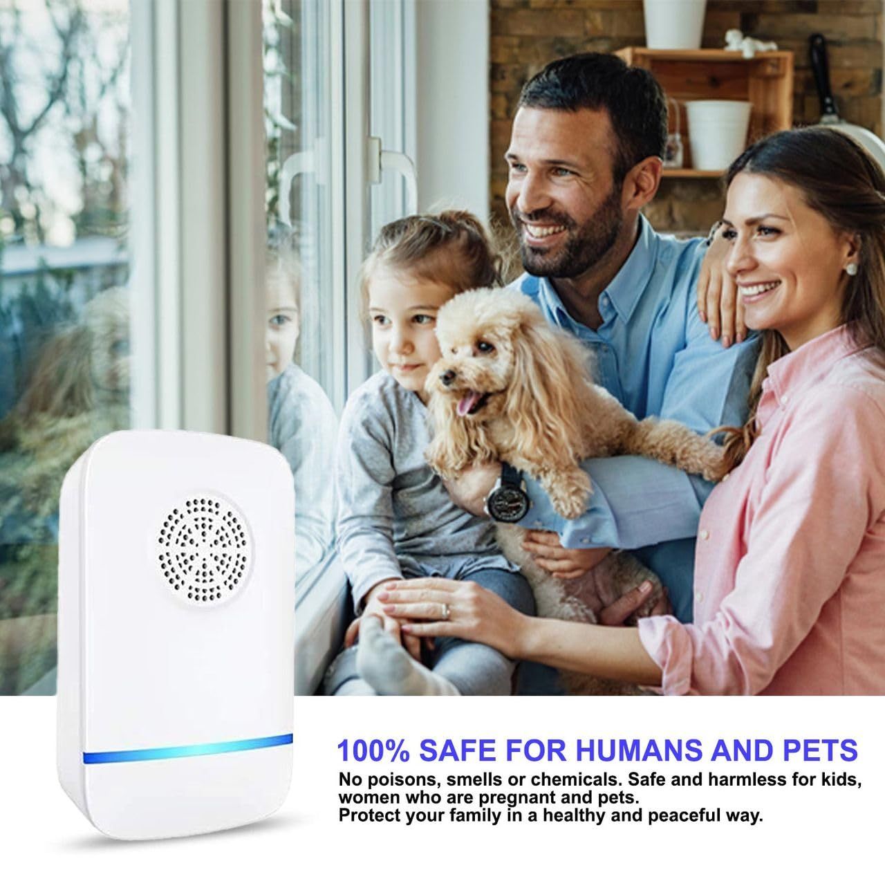 Ultrasonic Pest Repeller Indoor, Pest Repellent Ultrasonic Plug in, Insect Rodent Repellent Ultrasonic plug in, 6 Pack
