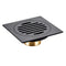 Bathroom Shower Drainer,Floor Drain, 1pc Floor Drain Black Brass 4 Inch Square Linear Shower Drain Bathroom Balcony(Color : Black)
