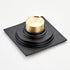 Bathroom Shower Drainer,Floor Drain, 1pc Floor Drain Black Brass 4 Inch Square Linear Shower Drain Bathroom Balcony(Color : Black)