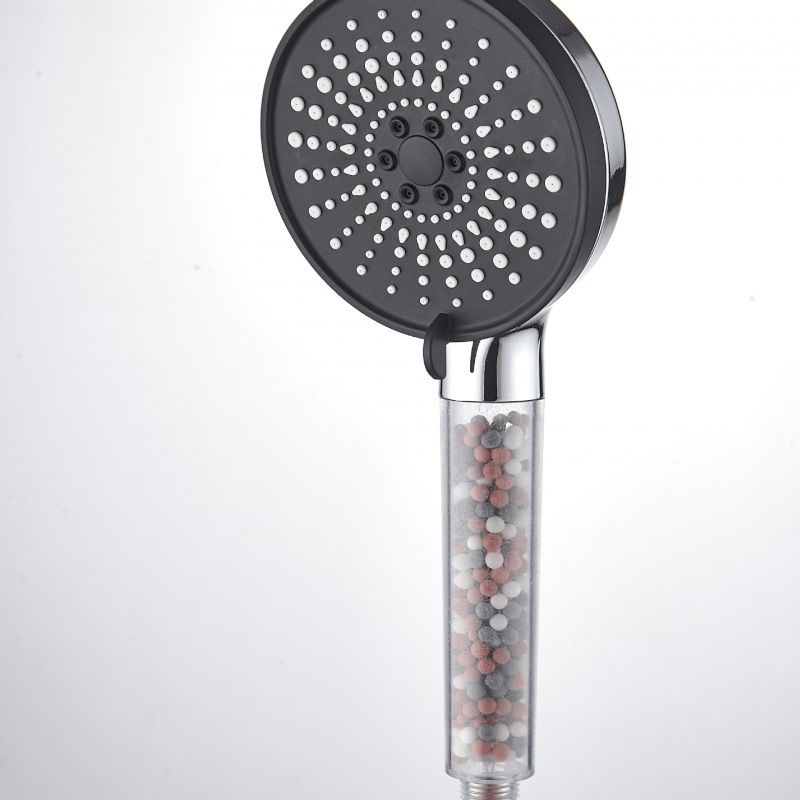 1PC Filter Shower Head High Pressure Water Softener Shower Head 5 Modes Universal Detachable Purifying Shower Head with Black