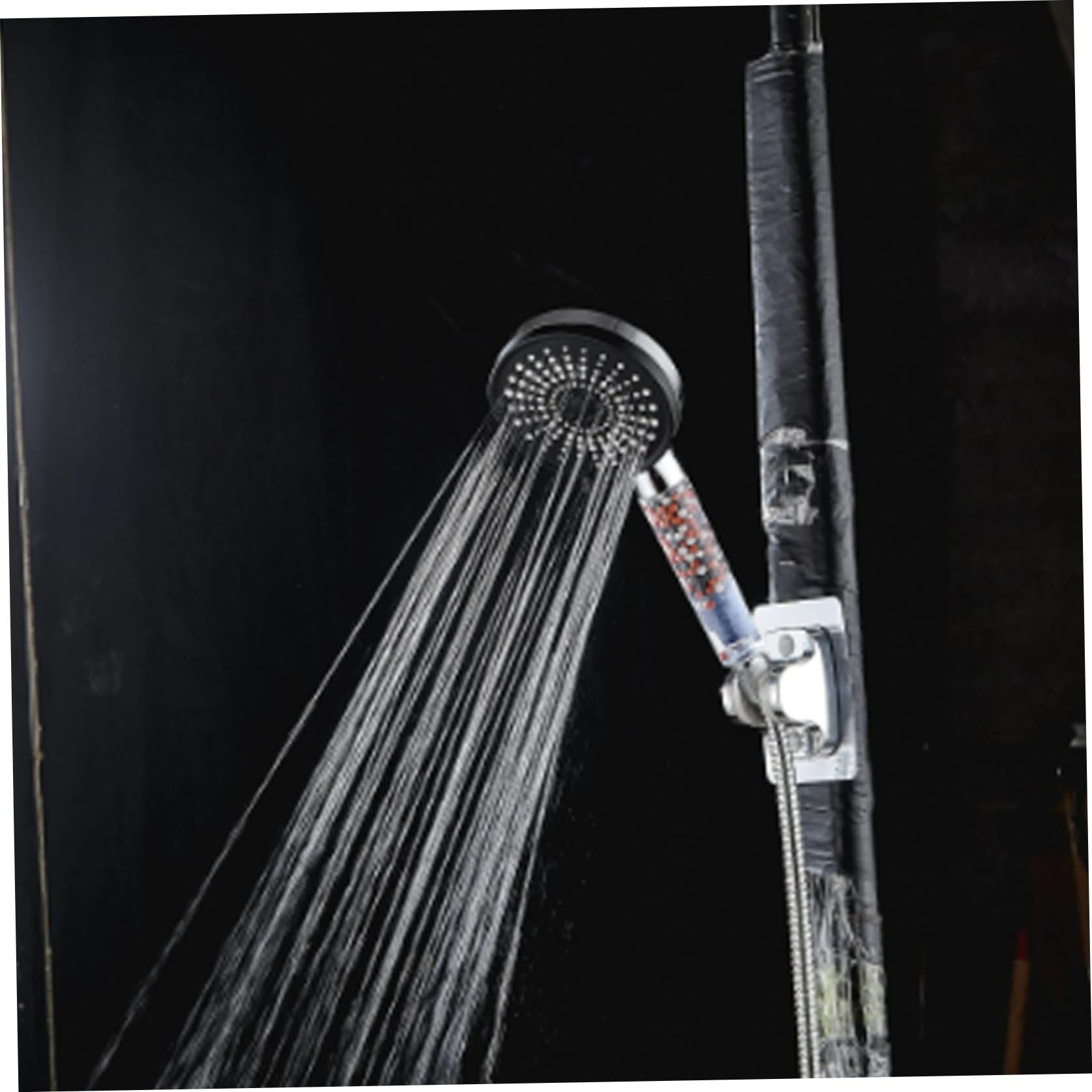 1PC Filter Shower Head High Pressure Water Softener Shower Head 5 Modes Universal Detachable Purifying Shower Head with Black