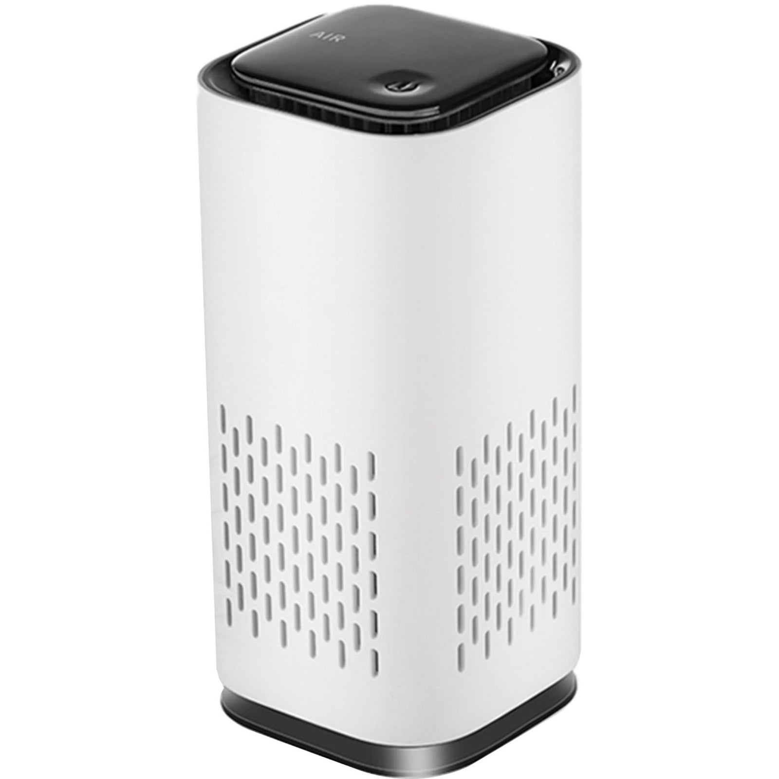 Mini  Powered Air Purifier. Ultra Portable (5.2in tall, 6.7 ounces), Ultra Quiet. for Travel, In-Car and Desktop (White)