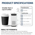 Mini  Powered Air Purifier. Ultra Portable (5.2in tall, 6.7 ounces), Ultra Quiet. for Travel, In-Car and Desktop (White)