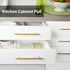 (4-Pack) Cabinet Handles 8.6" Satin Gold Cabinet Pulls Handles for Cabinets and Drawers Cabinet Hardware Dresser