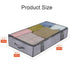 Foldable Underbed Bags 2 Pack - Blankets Clothes Comforters Storage Bag Breathable Zippered Organizer for Bedroom