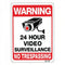 Warning Security Cameras in Use 24 Hour Video Surveillance Sign No Trespassing Sign 10x14 Aluminum UV Ink Printed,Durable
