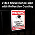Warning Security Cameras in Use 24 Hour Video Surveillance Sign No Trespassing Sign 10x14 Aluminum UV Ink Printed,Durable