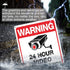 Warning Security Cameras in Use 24 Hour Video Surveillance Sign No Trespassing Sign 10x14 Aluminum UV Ink Printed,Durable