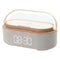 Bluetooth Speaker Alarm Clock with Wireless Charger, LED Night Light, 1800mAh Battery - For Bedroom, Home