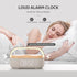Bluetooth Speaker Alarm Clock with Wireless Charger, LED Night Light, 1800mAh Battery - For Bedroom, Home