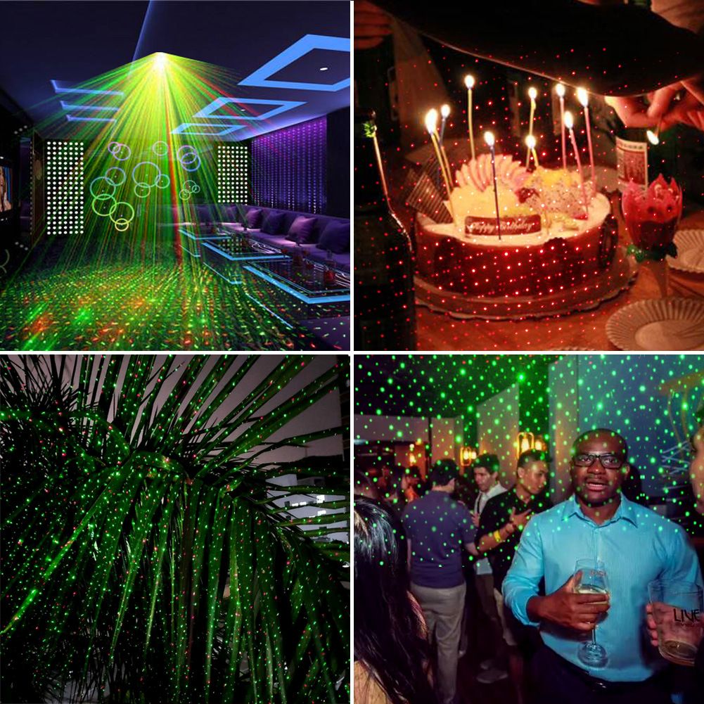 Party lights Strobe Stage Lights Disco DJ Lights Sound Activated with Remote Control Projection Effect for Karaoke KTV