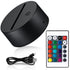 3D Night LED Light Lamp Base LED Night Stand Acrylic Light Base Adjustable 16 Colors Light Show Display Stand