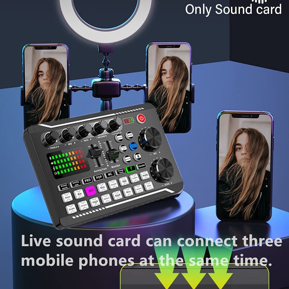 Soundboard,Sound Effects Board,Sound Board,Sound Mixer Board,Bluetooth-Compatible Sound Card with Multiple Sound Effects