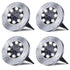 Solar Ground Lights, Waterproof Garden Upgraded Outdoor Bright in-Ground Landscape Lights for Pathway,Yard (4 Pack White Light)