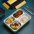 Lunch Box Stainless Steel Bento Box With Insulated Bag and Cutlery,4 Compartments,Big Bento Box for adults and Work,Lunch