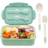 Bento Boxes for Adults - Bento Lunch Box For Kids Childrens With Spoon & Fork - Durable Perfect Size for On-the-Go Meal, BPA-Free