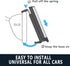 Universal Rear view Mirror Panoramic Wide Angle curved Rearview Mirror to expand view reduce Blind Spots Blue Anti-Glare