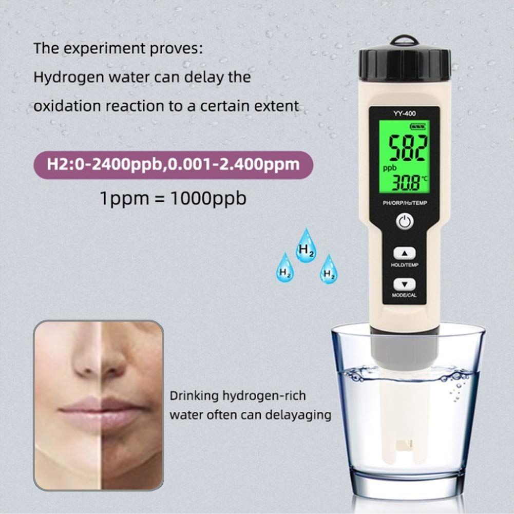 4 in 1 Portable Water Quality Monitor Test Pen 0.01-14.00pH Measuring Range  Temperature Tester and water quality test pen.