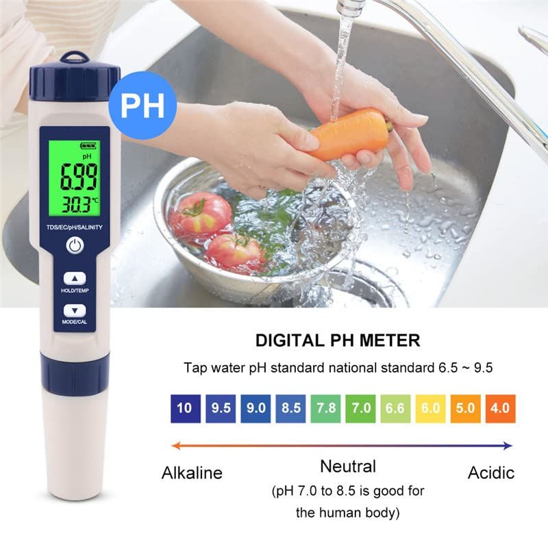 Pool Salt Tester &  Meter, Hofun Digital Salinity Meter and Tester for Pool Saltwater and Drinking Water,
