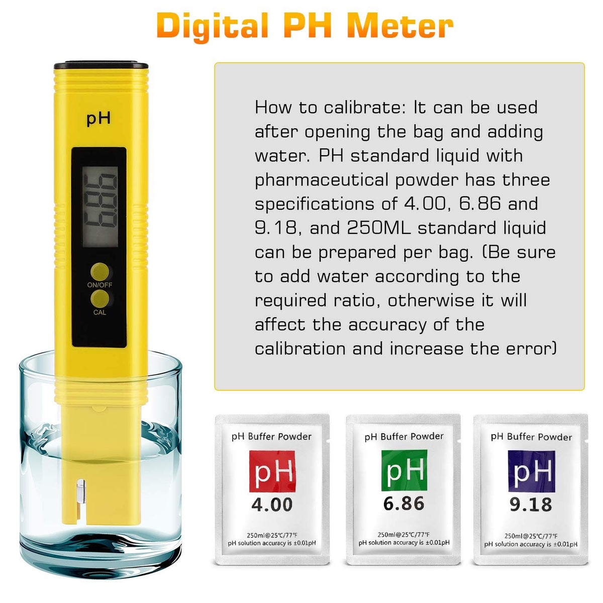 for Household Drinking, Pool and Aquarium Digital Tester Pen Accuracy Pocket Size with Measurement Range for Household Drinking