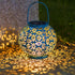 Solar Large Lanterns Outdoor Waterproof Hanging Garden Lights Metal Decorative Lantern for Table, Patio, Courtyard