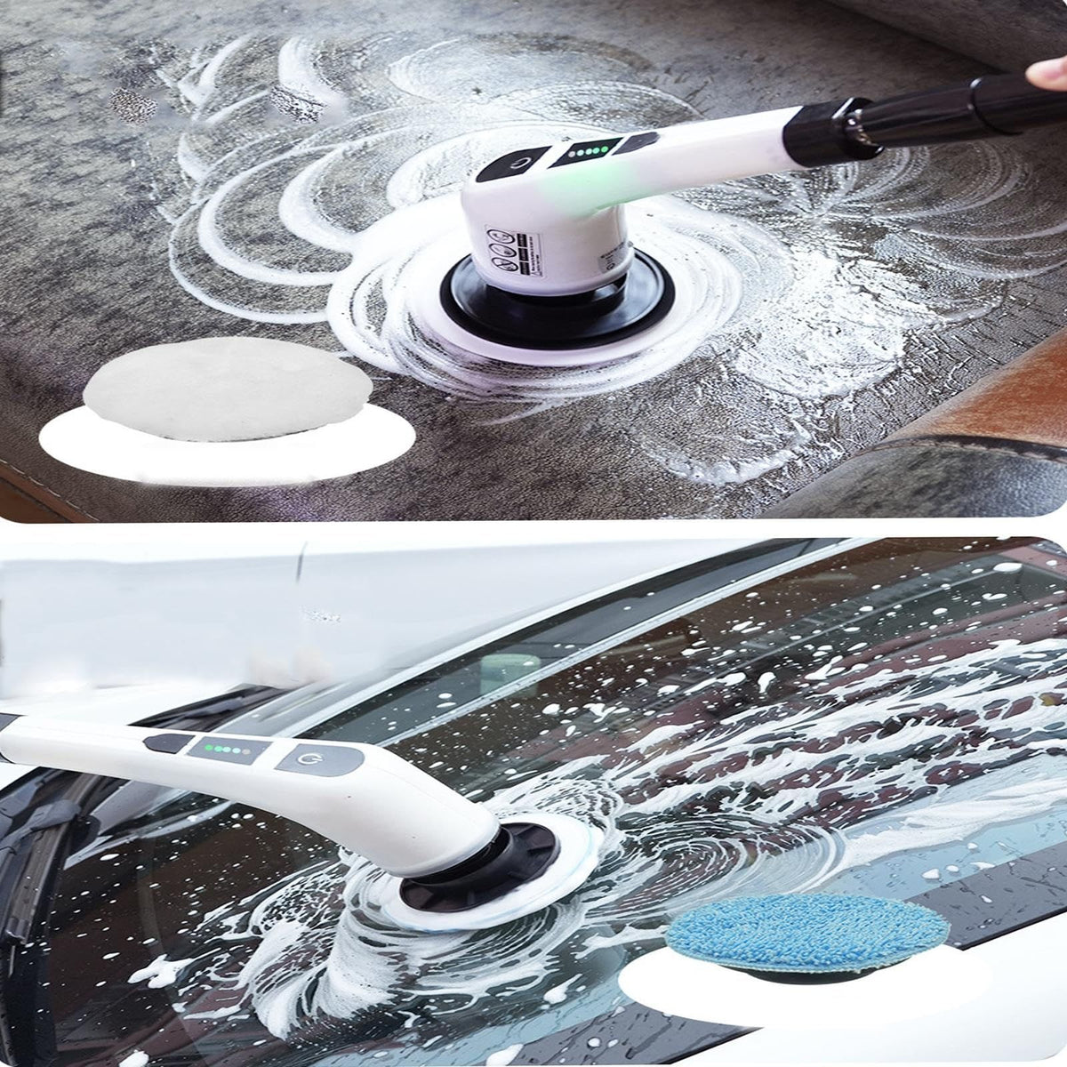 Electric Spin Scrubber, Scrubber Electric Spin Brush Adjustable Extension Handle for Bathroom, Tub, Tile, Floor