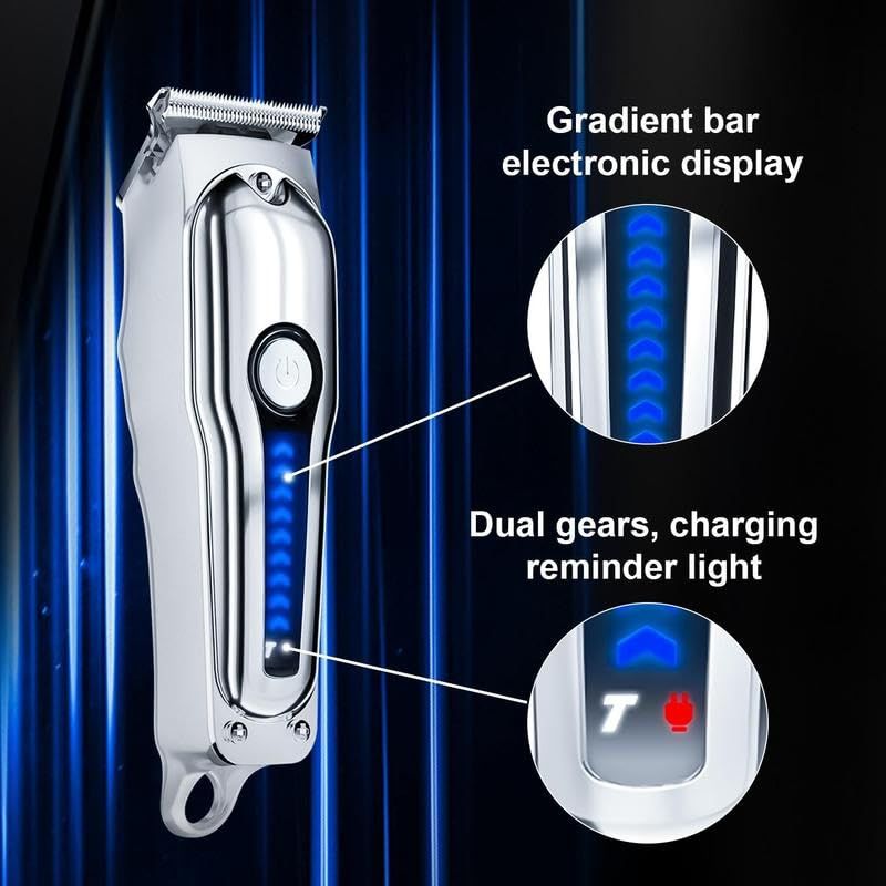 Professional Hair Clippers with Extremely Fine Cutting, Cordless Hair Clippers for Men Professional, Barber Clippers