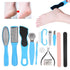 13pcs Manicure and Pedicure kit, Professional Pedicure Tools, Foot Nail Kit for Home, Foot Spa， Cracked and Dead Skin Cells