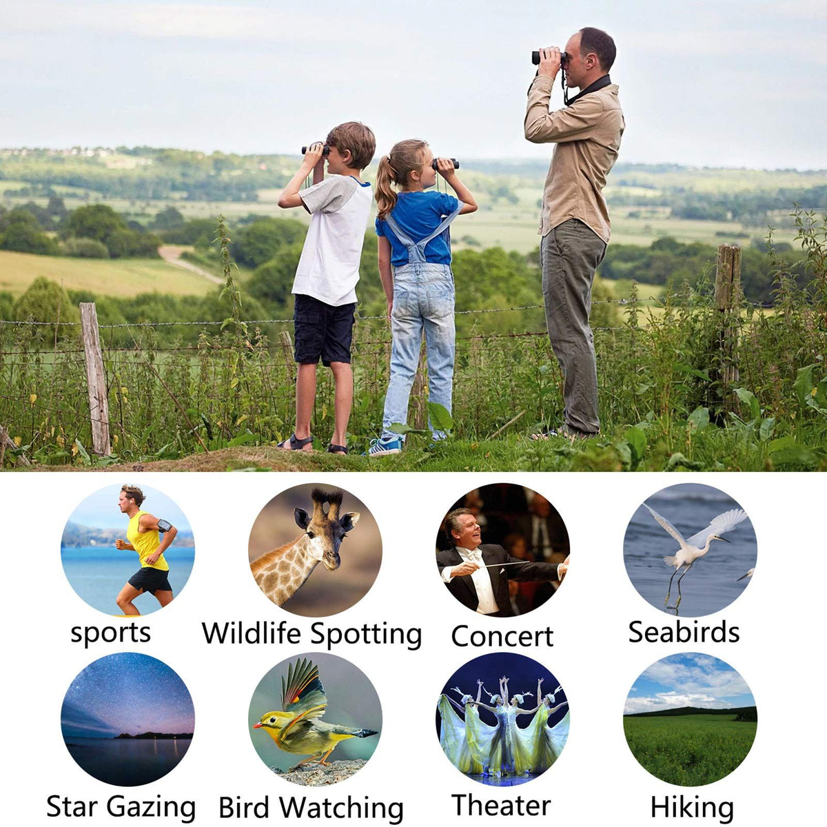 200×25Mini Compact Pocket Binoculars, Lightweight Foldable Binoculars,Easy Focus Small Binoculars for Adults Kids Bird Watching